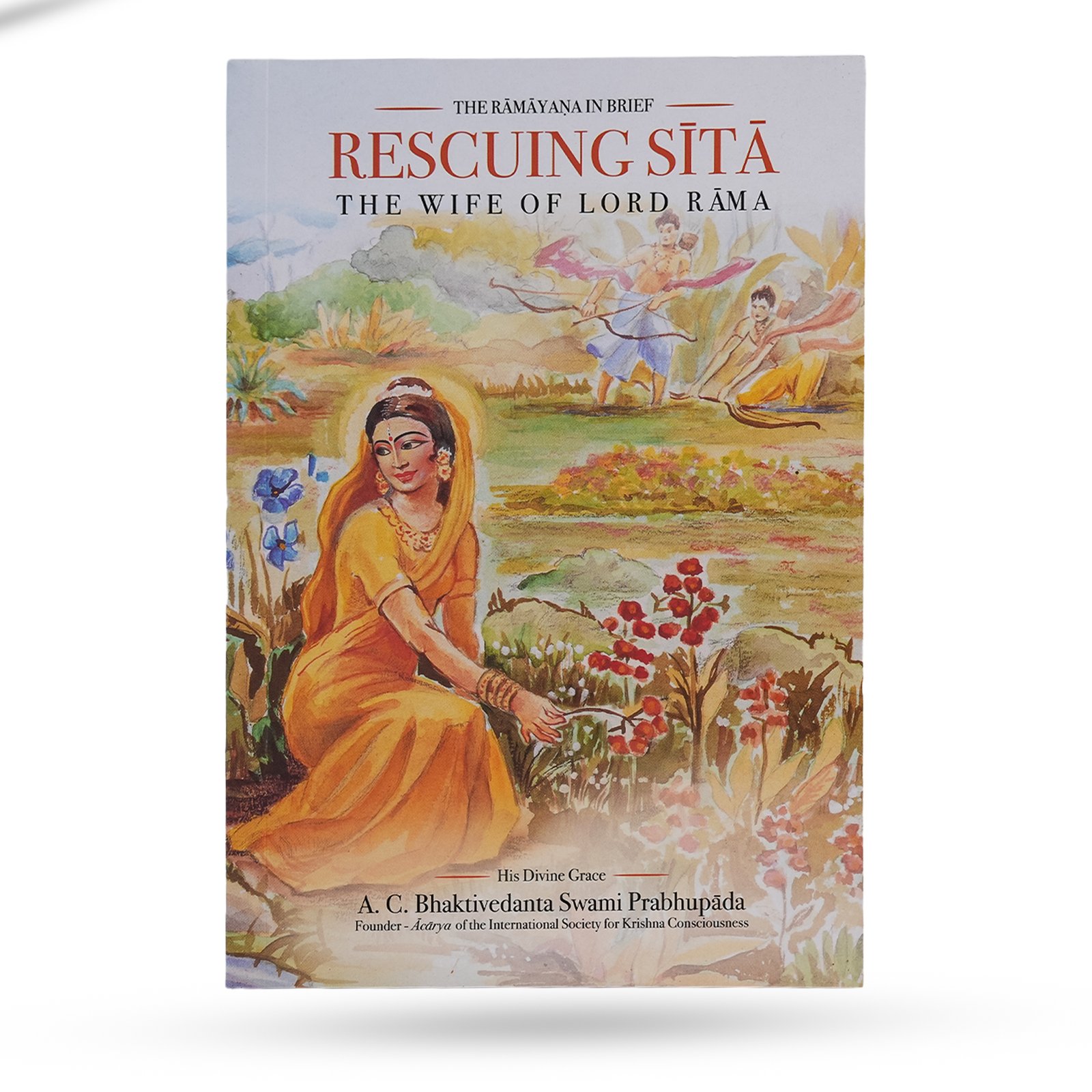 The Wife of Lord Rama Rescuing Sita book cover showing Sita and Lord Rama Ramayana illustration